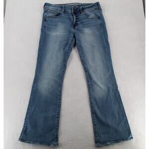 American Eagle Jeans Womens 12 Blue High Rise Kick Bootcut Stretch Denim Flare